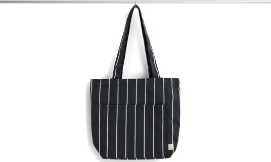 Outdoor Market Tote Bag Medium Black With Beige Stripe Outdoor Market Tote Bag Medium Black With Beige Stripe