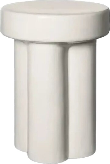 Blomus Ceramic Stool Ø 33 Cm Toru Lily White Cream L 33.5CM Blomus Ceramic Stool Ø 33 Cm Toru Lily White Cream L 33.5CM