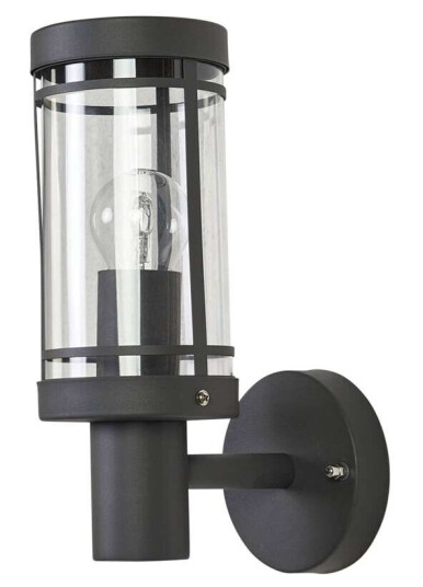 Lindby Djori attraktiv mørkegrå utendørs vegglampe