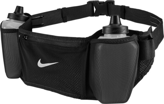 Nike Flex Stride Double Bottle Belt, drikkebelte One Size BLACK/BLACK/SILVER Nike Flex Stride Double Bottle Belt, drikkebelte One Size BLACK/BLACK/SILVER