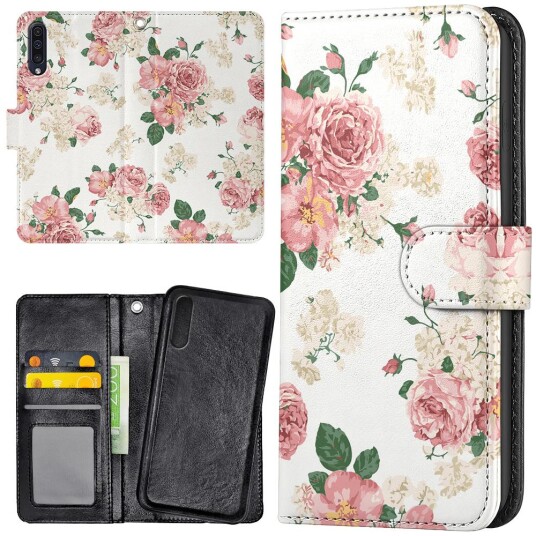Generic Huawei P20 Pro - Lommebok Deksel Retro Blomster