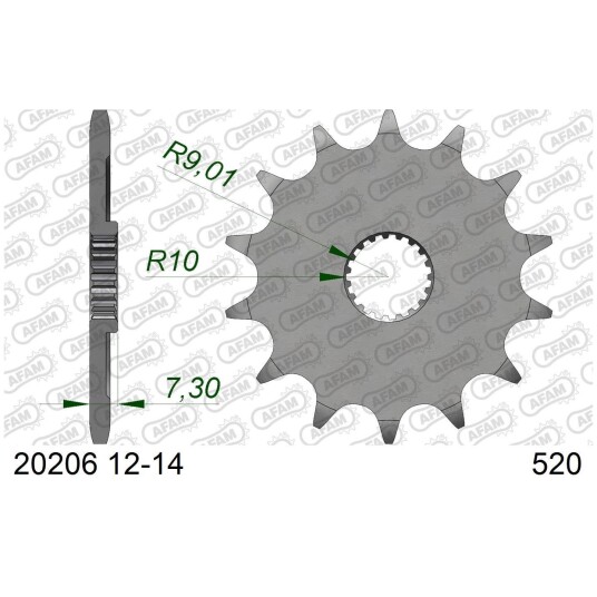 AFAM Framdrev #520 - Honda CR 125++ 13T AFAM Framdrev #520 - Honda CR 125++ 13T