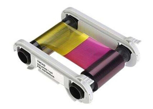 Evolis - farve (gul magenta cyan resinsort skabelon) - original - kassette til print-bånd - Kassett til print-bånd Colour (yellow, magenta, cyan, resin black, overlay)