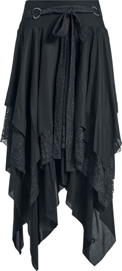 Gothicana by EMP Goth Middellangt skjørt Skjørt med Lag L til XXL Damer svart