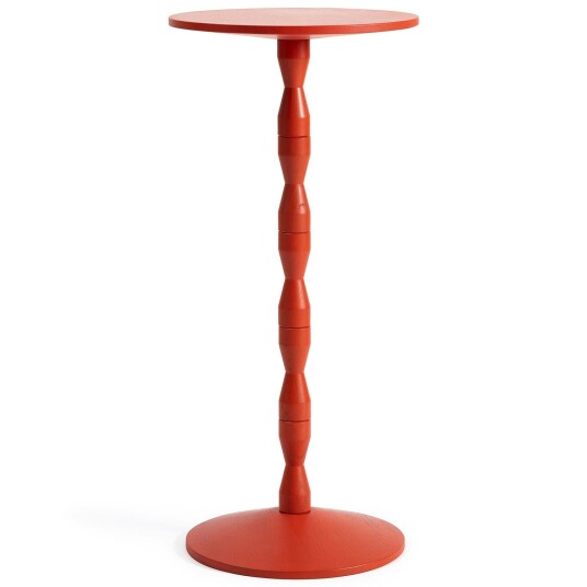 Design House Stockholm Pedestal Sidebord Eik Rød
