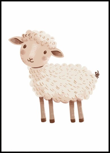 Cute Sheep Plakat Plakat / 70x100cm