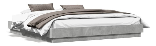 Sengeramme betonggrå 180x200 cm konstruert tre 8721012275737
