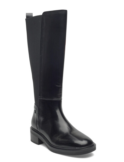 Tommy Hilfiger Th Minimal Abrasivato Long Boot - Black - 37 Tommy Hilfiger Th Minimal Abrasivato Long Boot - Black - 37