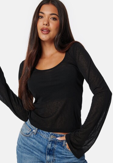 Josefin Lavold X Bubbleroom Josefin Long Sleeve Top Black XS