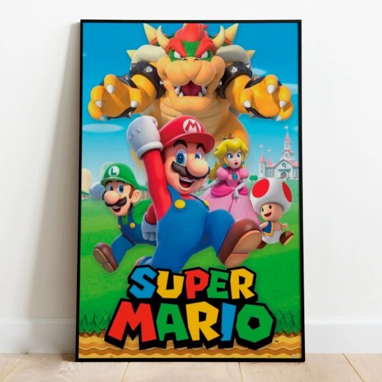 Super Mario Plakat Mushroom Kingdom - 91,5 x 61 cm Super Mario Plakat Mushroom Kingdom - 91,5 x 61 cm