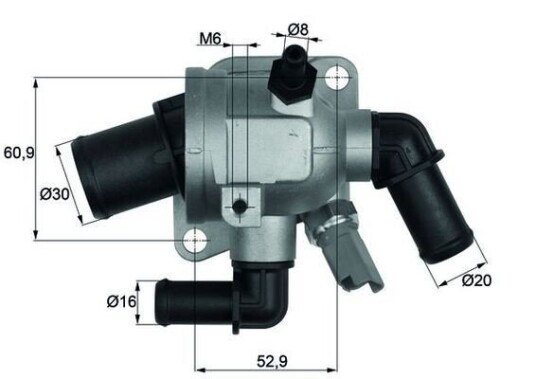 Termostat MAHLE ORIGINAL TI 173 88