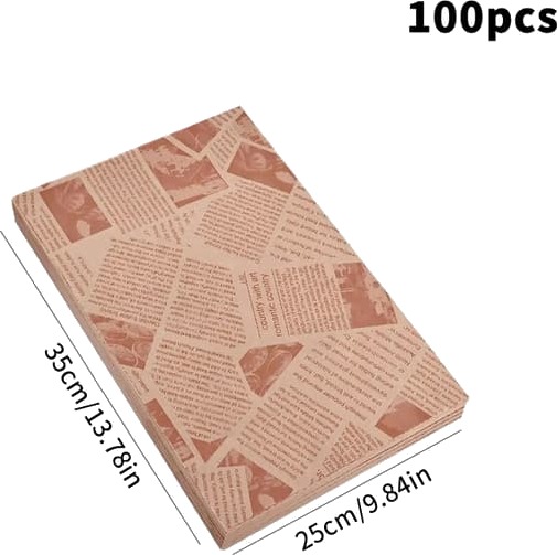 100 ark oljetett bakepapir fettsikkert voks sandwichpapir