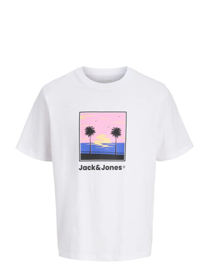 Jack & Jones Jjperry Tee Ss Crew Neck Jnr White 152 Jack & Jones Jjperry Tee Ss Crew Neck Jnr White 152