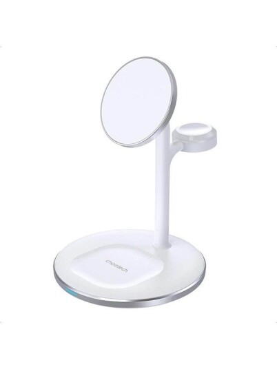 Choetech Wireless charger with stand 2in1 (white)