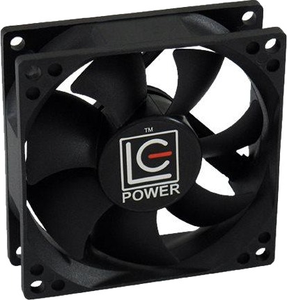 LC Power 80mm Kabinettvifte med PWM Kontrol og Lavt Støynivå