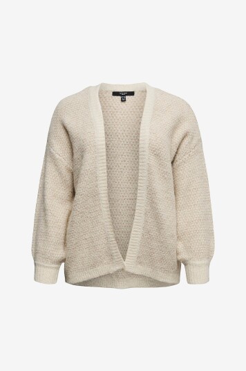 Vero Moda Curve   Kardigan vmcLovely LS Open Cardigan Cur   Grå