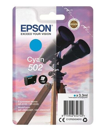 Epson 502 - cyan - original - blækpatron - Blekkpatron Blå