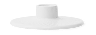 Lyngby Porcelæn Rhombe Lysestake Ø10,5 cm Hvit