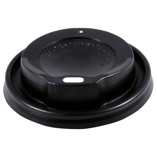WIMEX Lokk til To Go Café Lungo, Café Melange, Take Away 20 cl; 8x1.8 cm (ØxH); Svart; 100 Stykk / Forpakning