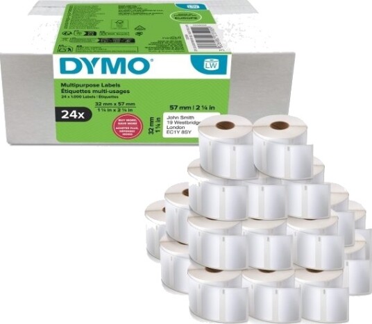 Dymo 2223590 Hvit Selvklebende Skriveretikett Utstanset Etikett Papir Label Writer 3,2 Cm