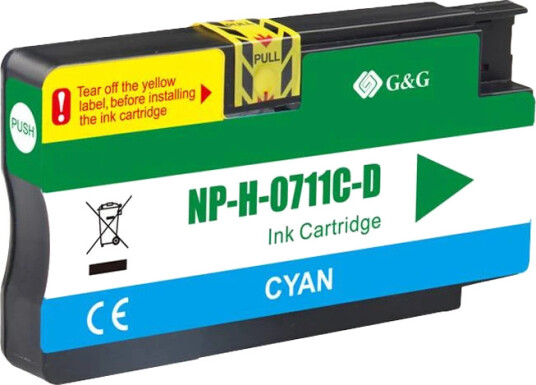 TB Blekkpatron 711 Cyan (26ml), erstatter HP CZ130A