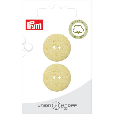 Prym stoffknapp gul 23 mm 2 stk
