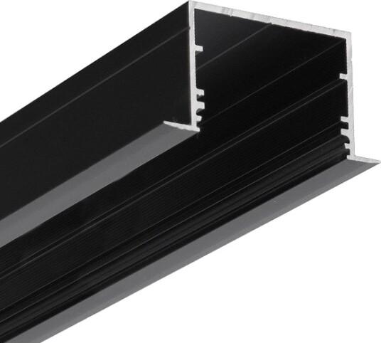 Topmet 1m aluprofil VARIO30 07 ACDE 9/U9   Svart anodisert innbygd LED skinne
