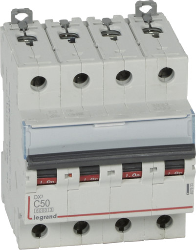 Legrand DX3 MCB automatsikring C50 4P 4M 6/10kA Legrand DX3 MCB automatsikring C50 4P 4M 6/10kA