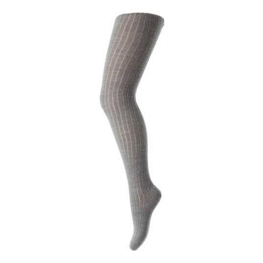 mp denmark MP   Ullstrømpebukse   Rib   Grey Melange
