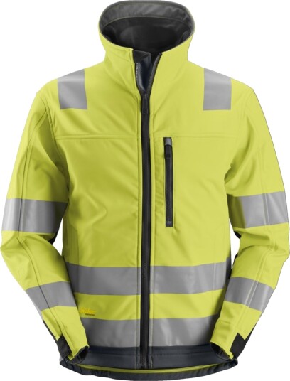 Snickers Workwear Softshelljakke 1230 Gul/mgrå M