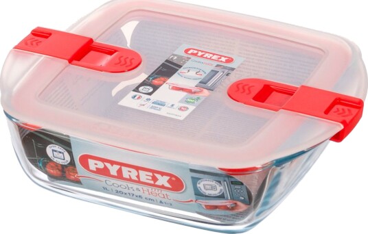 Pyrex Ovnsform Cook and Heat med lokk, 1 liter
