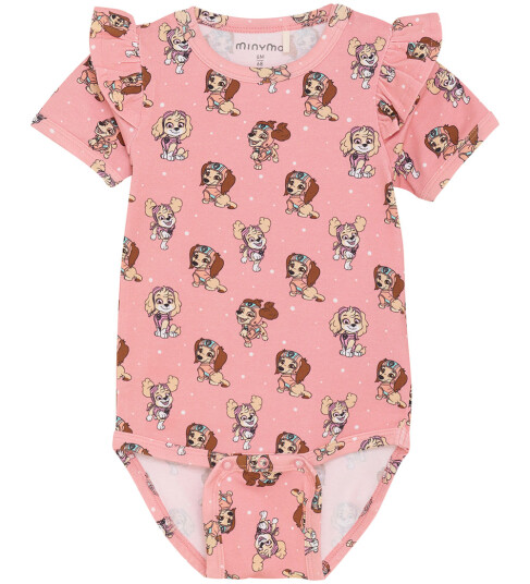 Minymo Body k/æ Paw Patrol Strawberry Ice Minymo 68 Kortermet body Rosa 62