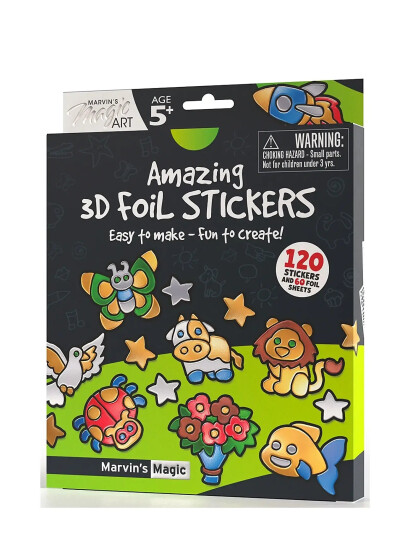 Marvin"s Magic Foil Stickers - Amazing 3D - Multi/patterned - ONE SIZE