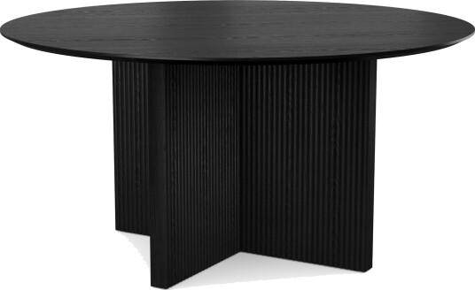 Edda Rundt Spisebord 150 cm Finér - Svart Edda Rundt Spisebord 150 cm Finér - Svart