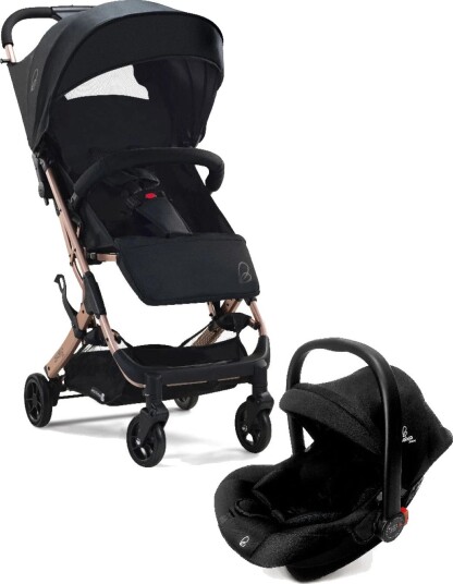Asalvo Amsterdam Travel System Kombivogn Med Bilstol - Maks 22 kg - Gylden
