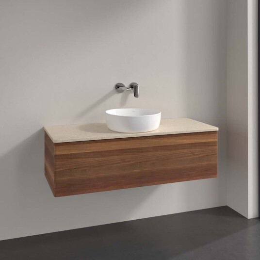 Villeroy & Boch Antao Servantskap med 1 skuff 120x50x36 cm u/lys Valnøtt/Crème