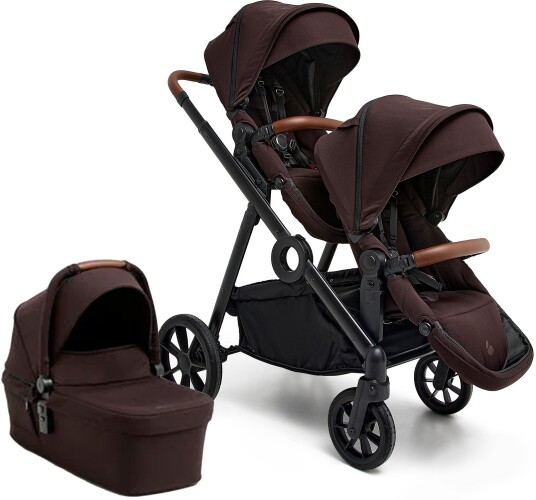 Beemoo Pro Multi 2 Søskenvogn inkl. Liggedel Espresso Brown