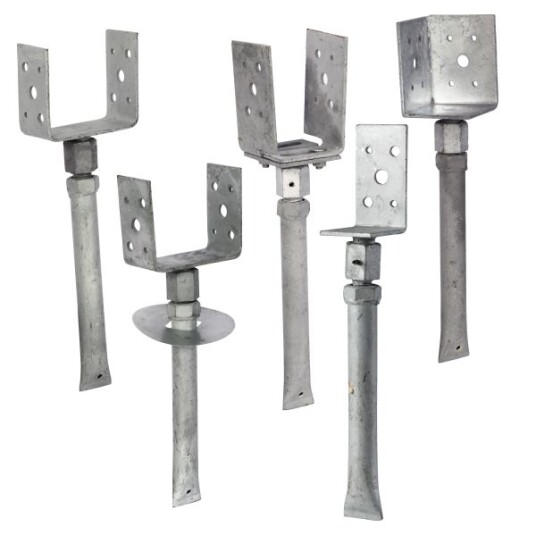 Joma 6100204 Stolpeholder justerbar 10-pakning 73 mm L-gaffel Beslag