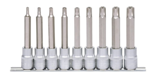 Ks Tools 1/2" Pipenøkkelsett med 9 Hoder i Kromvanadiumstål Ks Tools 1/2" Pipenøkkelsett med 9 Hoder i Kromvanadiumstål