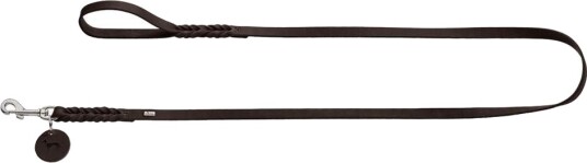 Hunter Hundehalsbånd Solid Education 200 cm Mørkebrun