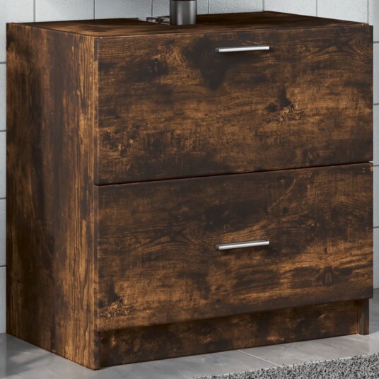  Servantskap røkt eik 59x37x59 cm konstruert tre 8721102815348