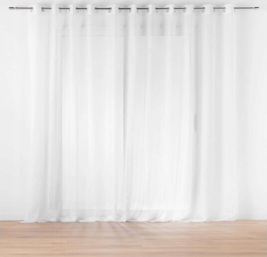 Douceur D`Interieur Ferdigsydde Gardin I Glatt Voile Lissea Hvit