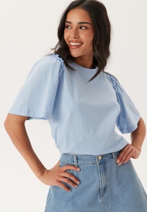 SELECTED FEMME Slfpenelope 2/4 RUFFLE TEE NOO Cashmere Blue S
