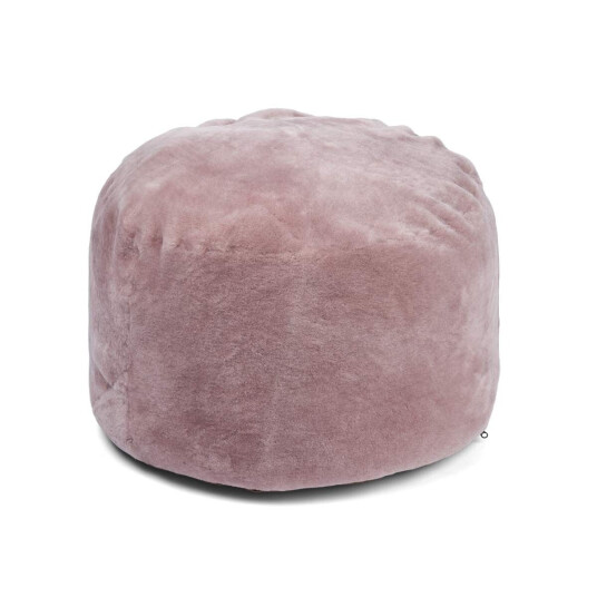 Natures Collection Rund puff Mokkasin New Zealand D55xH46 cm Lys Lilla
