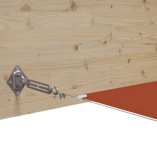 vidaXL Vertikal markise terrakotta 60x1000 cm oxford stoff