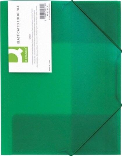 Q Connect Perm Med Strikk Q Connect Pp A4 400 Mikr. 3 Rom Transparent Grønn   5705831023130