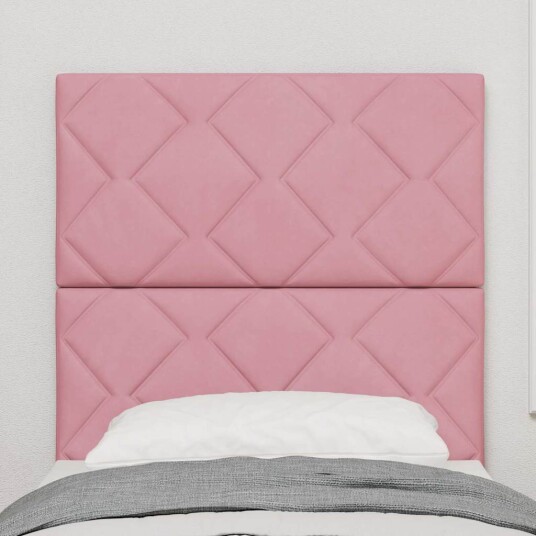 LED Hodegavl Diamantblokkmønster Rosa 80 cm Velur