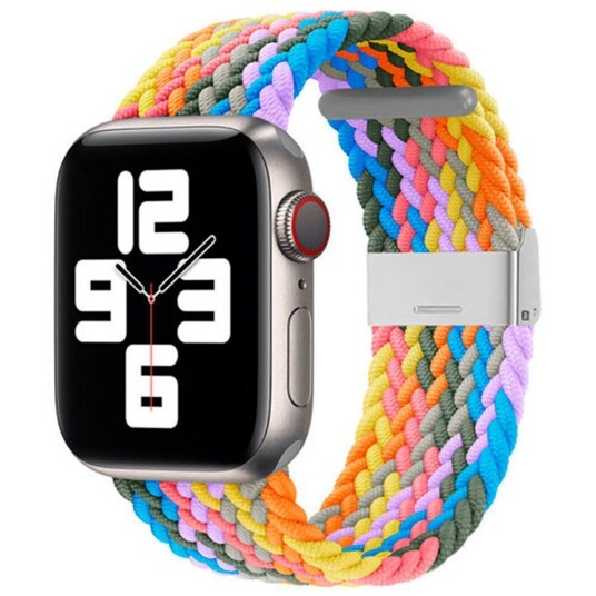 Hurtel Apple Watch (38/40/SE/41MM) Hurtel Flettet Stoffrem - Flerfarget v2