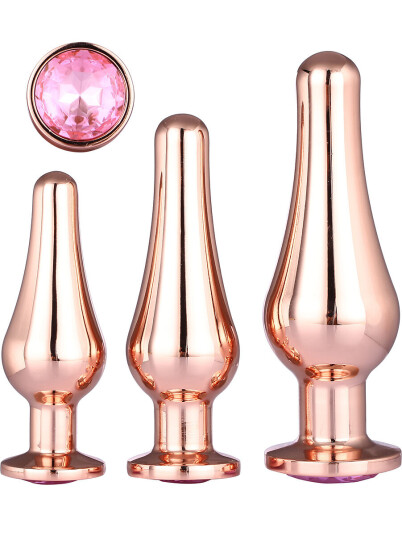 DreamToys Dream Toys: Gleaming Love, Pleasure Plug Set, rose gull