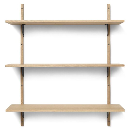 ferm LIVING Sector hylle L/L Eik-svart ferm LIVING Sector hylle L/L Eik-svart